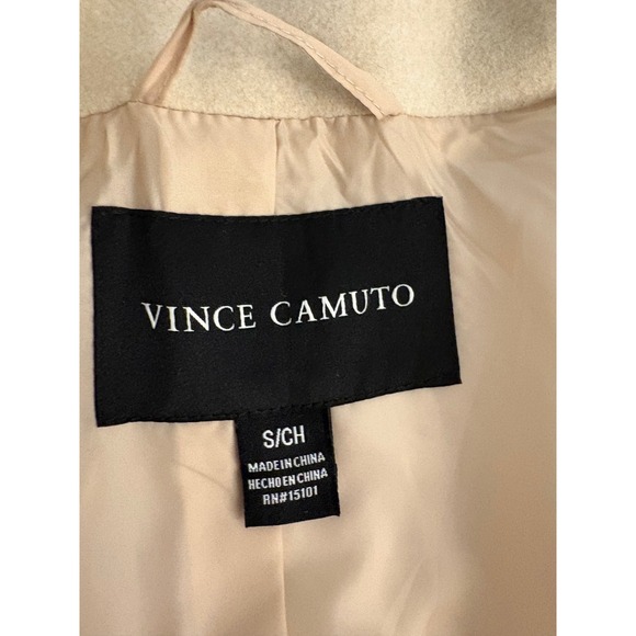 Vince Camuto Womens Beige Wool Blend Trench Coat Jacket Size S - Picture 3 of 8
